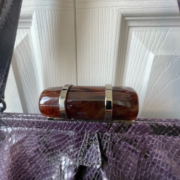 Miu Miu snakeskin bag in purple - Made in Italy - Picture 4 of 6